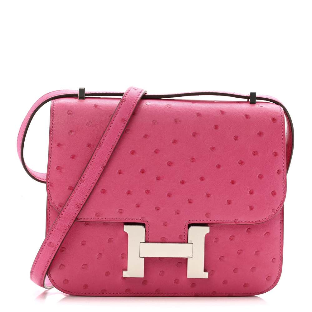Hermes Ostrich Constance 18 Rose Tyrien #262758H15B